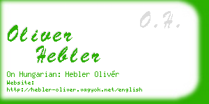 oliver hebler business card